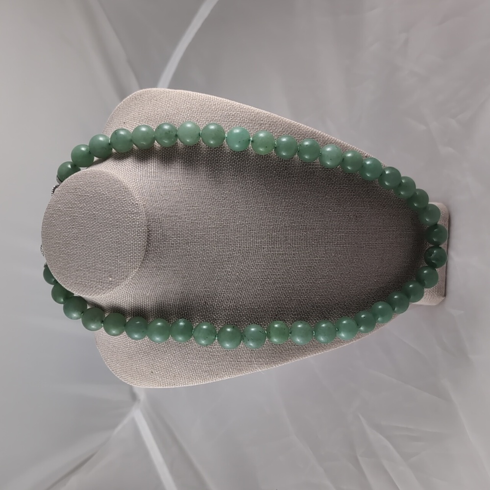 Judith Ripka 925 Sterling Silver Beaded Necklace CZ Green Gemstone - Picture 2 of 7